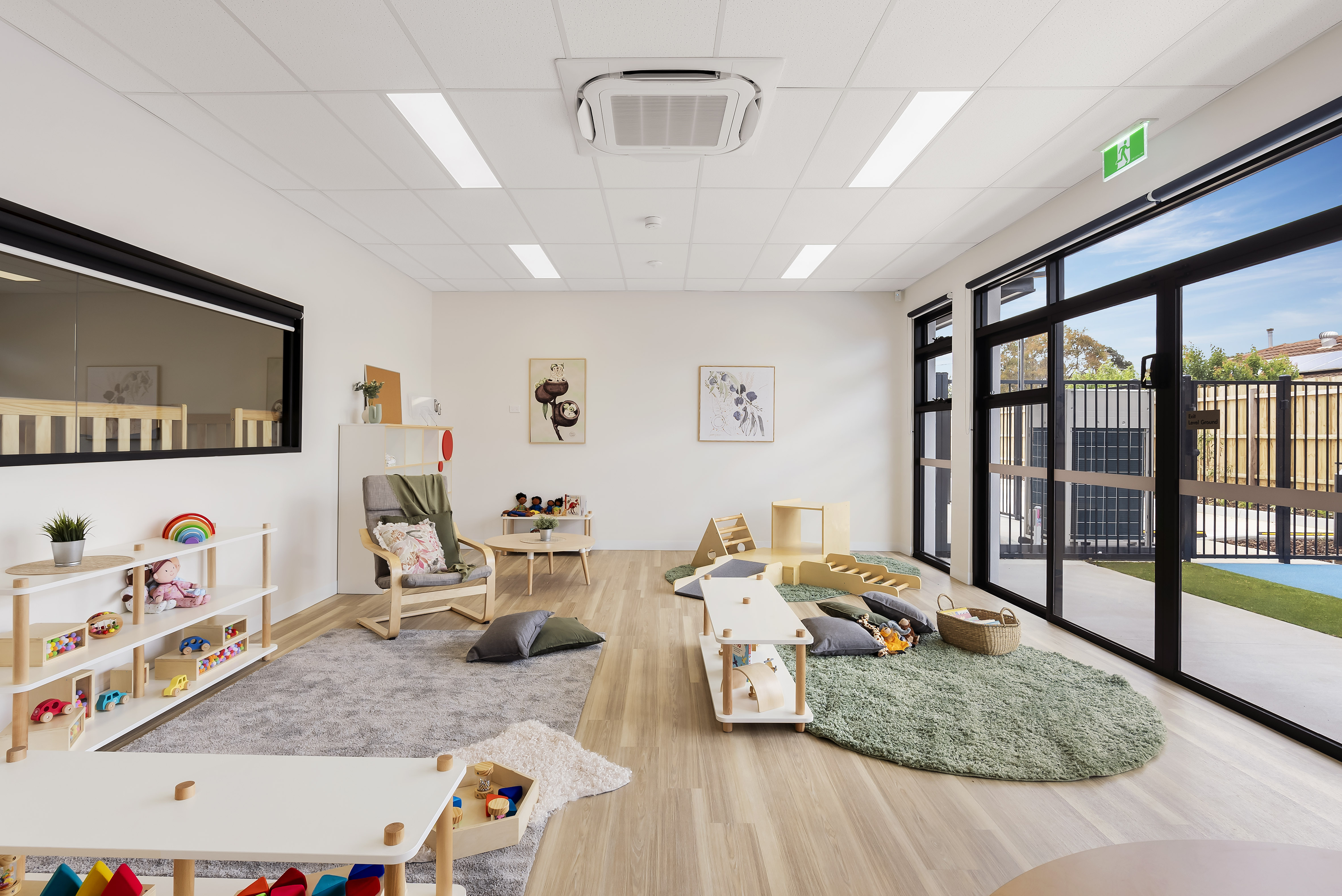 Children engaged in play-based learning activities to support early childhood development.